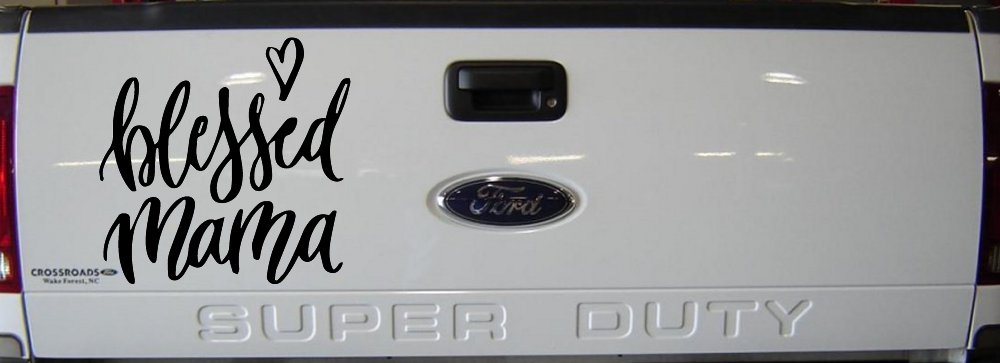 Blessed Mama with Heart Car or Truck Window Decal Sticker
