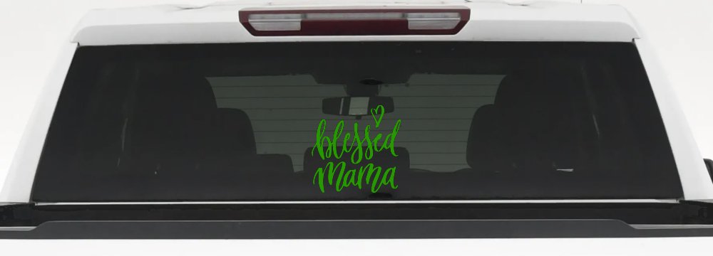 Blessed Mama with Heart Car or Truck Window Decal Sticker
