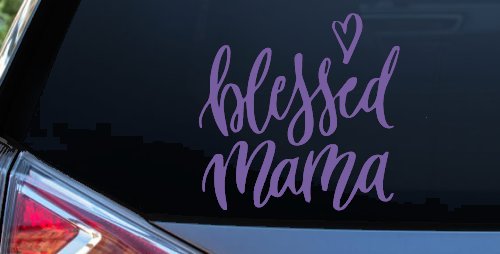 Blessed Mama with Heart Car or Truck Window Decal Sticker