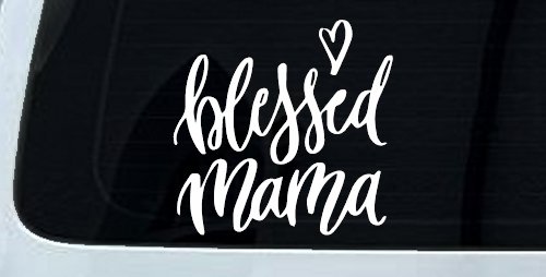 Blessed Mama with Heart Car or Truck Window Decal Sticker