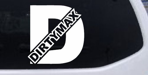 Duramax Diesel Big D Dirtymax Off Road Car or Truck Window Decal Sticker (White)
