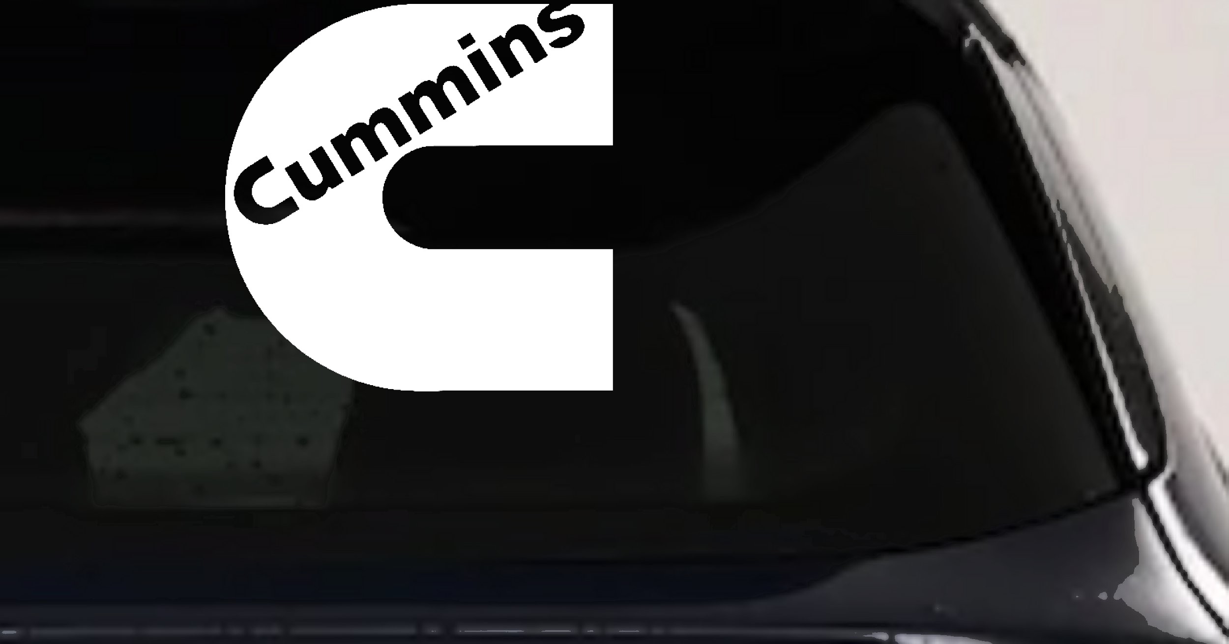 Cummins Diesel Big C Off Road Car or Truck Window Vinyl Decal Sticker (White)