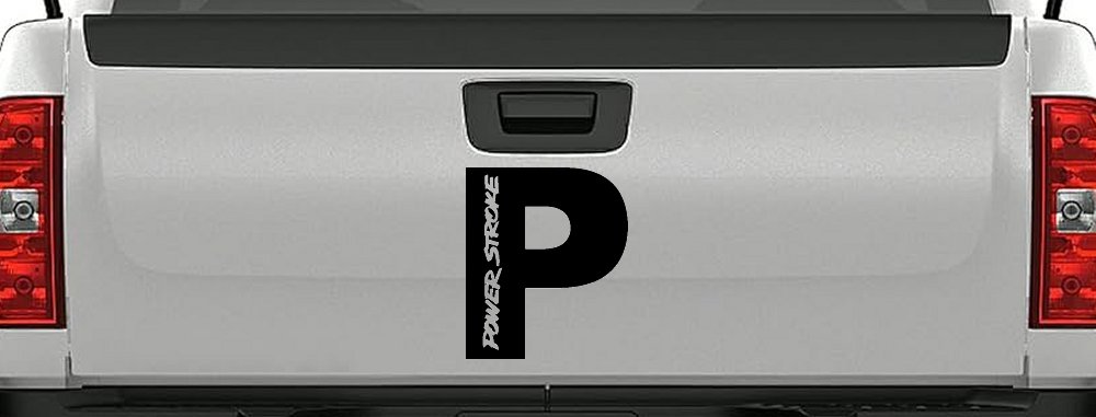 Powerstroke Diesel Big P Off Road Car or Truck Window Decal Sticker (Black)