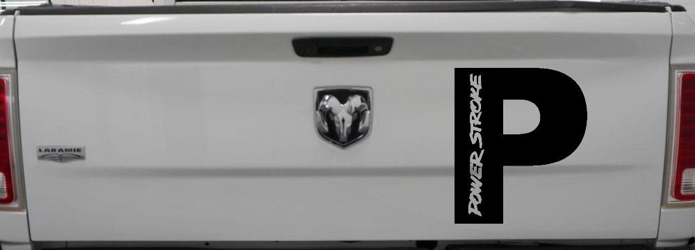 Powerstroke Diesel Big P Off Road Car or Truck Window Decal Sticker