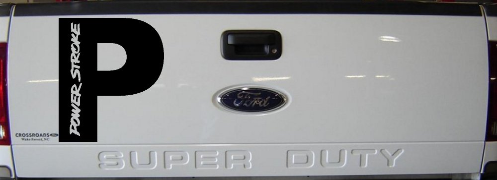 Powerstroke Diesel Big P Off Road Car or Truck Window Decal Sticker