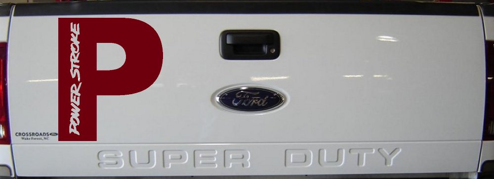 Powerstroke Diesel Big P Off Road Car or Truck Window Decal Sticker