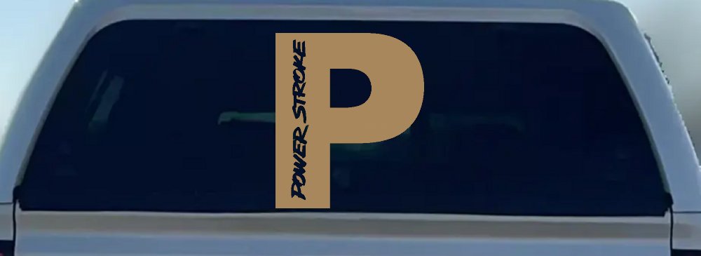 Powerstroke Diesel Big P Off Road Car or Truck Window Decal Sticker