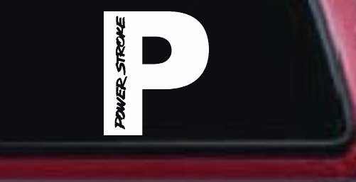 Powerstroke Diesel Big P Off Road Car or Truck Window Decal Sticker (White)