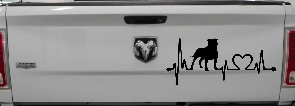 Pit Bull Pitbull Love Heartbeat Lifeline Monitor Car or Truck Window Decal Sticker