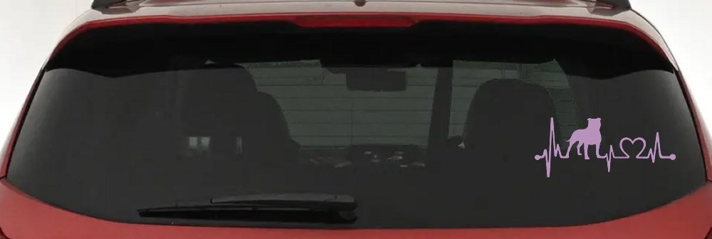 Pit Bull Pitbull Love Heartbeat Lifeline Monitor Car or Truck Window Decal Sticker