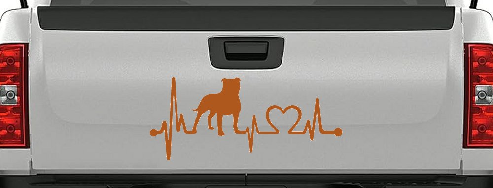 Pit Bull Pitbull Love Heartbeat Lifeline Monitor Car or Truck Window Decal Sticker
