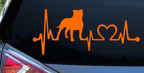 Pit Bull Pitbull Love Heartbeat Lifeline Monitor Car or Truck Window Decal Sticker