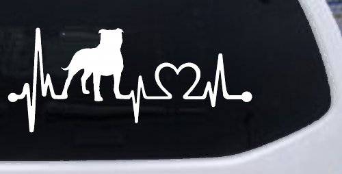 Pit Bull Pitbull Love Heartbeat Lifeline Monitor Car or Truck Window Decal Sticker