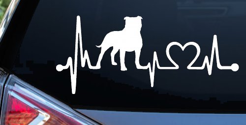 Pit Bull Pitbull Love Heartbeat Lifeline Monitor Car or Truck Window Decal Sticker