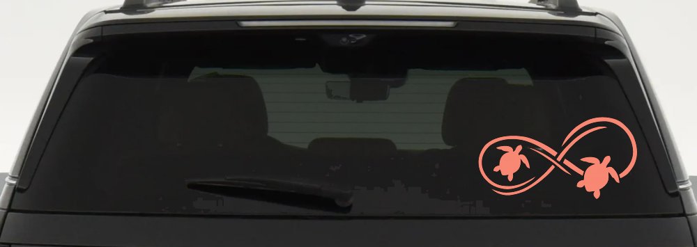 Sea Turtle Infinity Car or Truck Window Decal Sticker