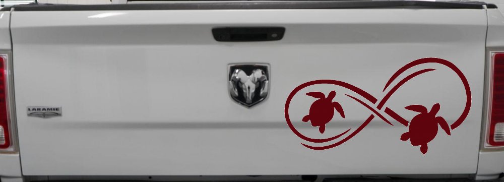 Sea Turtle Infinity Car or Truck Window Decal Sticker