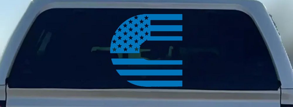 Cummins Diesel American Flag Car or Truck Window Decal Sticker