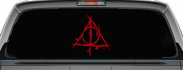 Deathly Hallows Sci Fi Car or Truck Window Decal Sticker