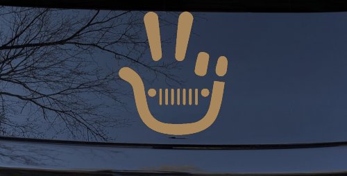 Jeep Wave Peace Sign Off Road Car or Truck Window Decal Sticker