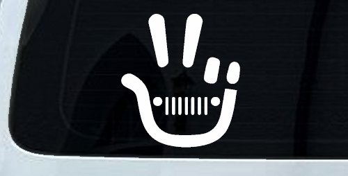 Jeep Wave Peace Sign Off Road Car or Truck Window Decal Sticker