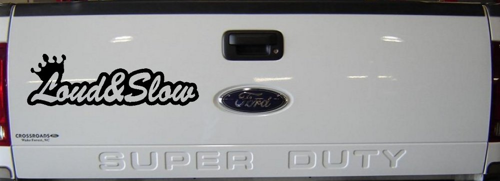 Loud and Slow with Crown Car or Truck Window Decal Sticker (Black)