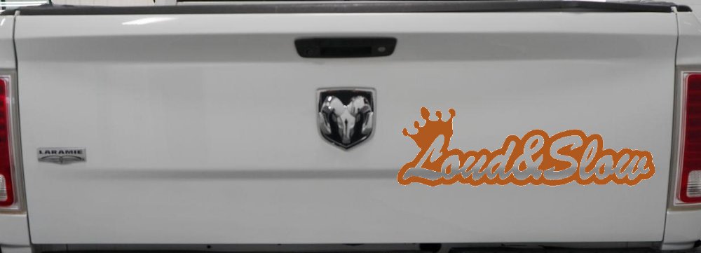 Loud and Slow with Crown Car or Truck Window Decal Sticker