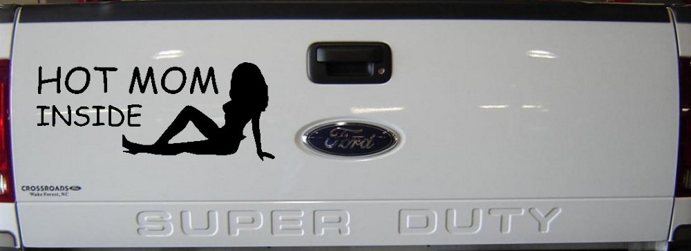 Hot Mom Inside Mother MILF Car or Truck Window Vinyl Decal Sticker (Black)