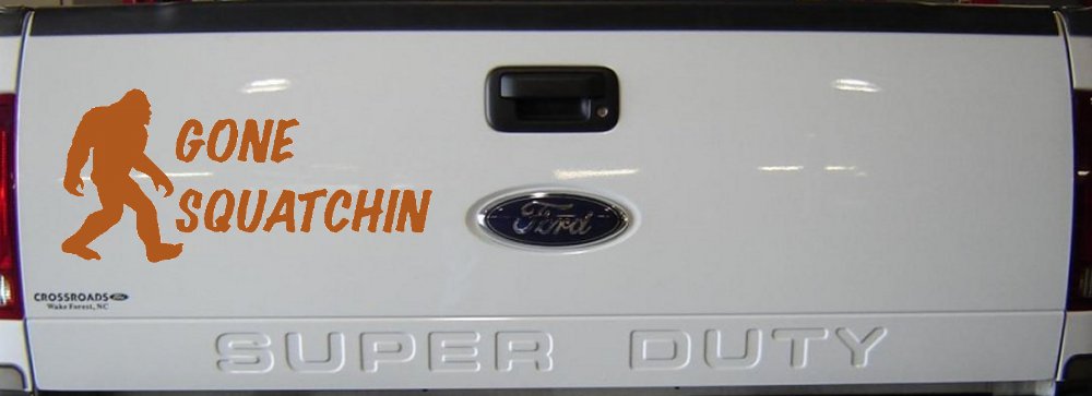 Gone Squatchin Bigfoot Hunting Car or Truck Window Vinyl Decal Sticker (Nut Brown)