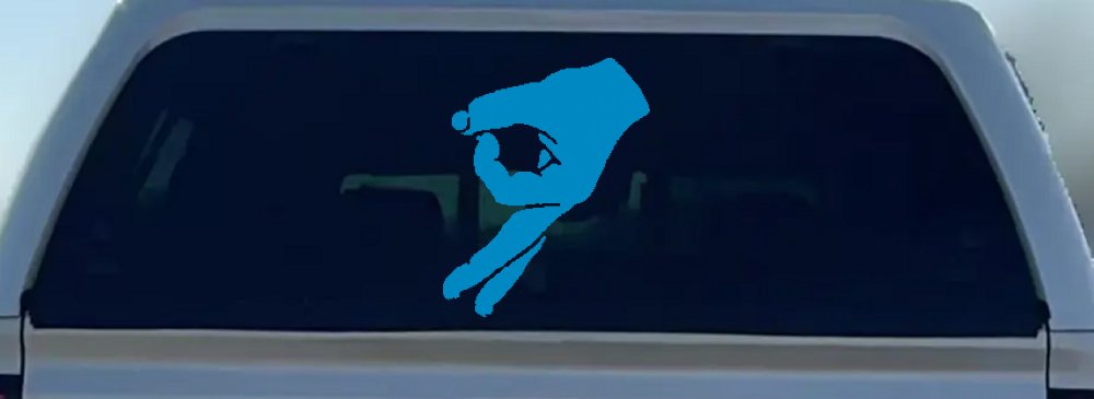 Funny Circle Game Hand Car or Truck Window Decal Sticker