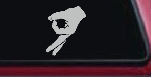 Funny Circle Game Hand Car or Truck Window Decal Sticker