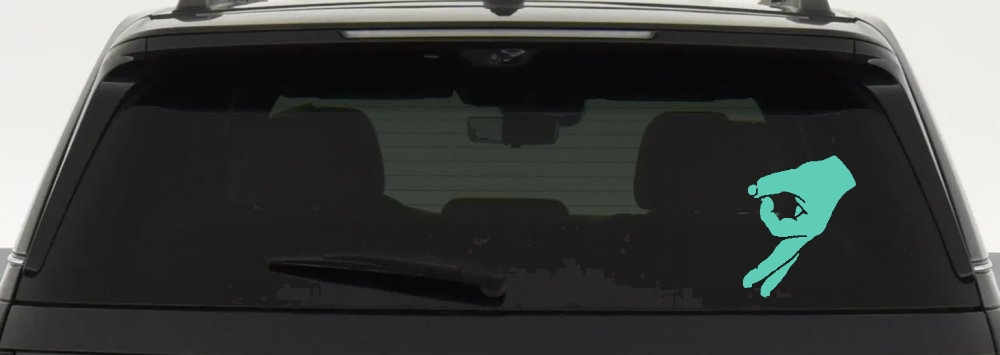Funny Circle Game Hand Car or Truck Window Decal Sticker