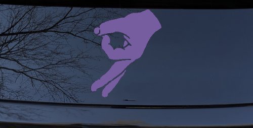 Funny Circle Game Hand Car or Truck Window Decal Sticker