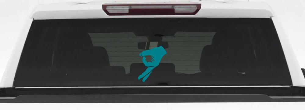 Funny Circle Game Hand Car or Truck Window Decal Sticker