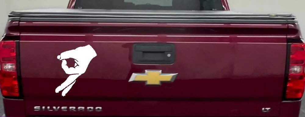 Funny Circle Game Hand Car or Truck Window Decal Sticker