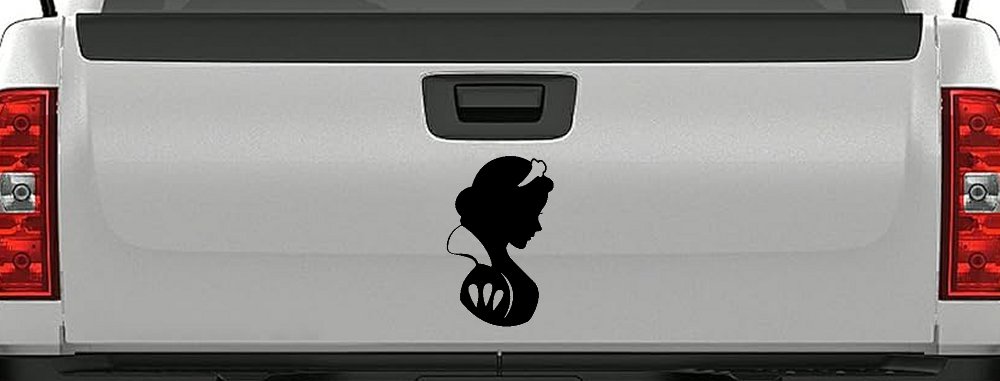 Snow White Princess Car or Truck Window Decal Sticker (Black)
