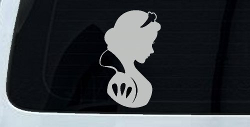 Snow White Princess Car or Truck Window Decal Sticker (Light Gray)