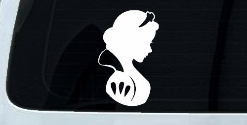 Snow White Princess Car or Truck Window Decal Sticker (White)