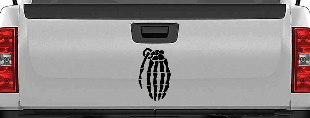 Skeleton Hand Grenade Skulls Car or Truck Window Decal Sticker