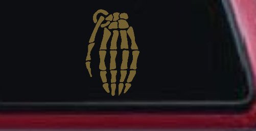 Skeleton Hand Grenade Skulls Car or Truck Window Decal Sticker