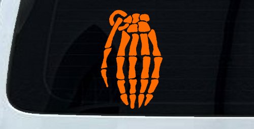 Skeleton Hand Grenade Skulls Car or Truck Window Decal Sticker