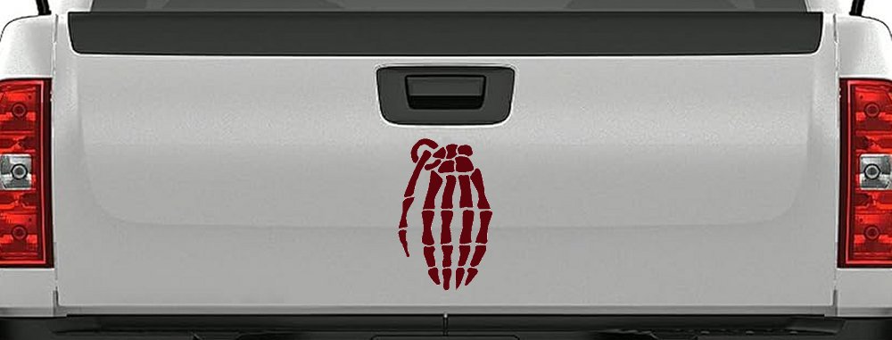 Skeleton Hand Grenade Skulls Car or Truck Window Decal Sticker