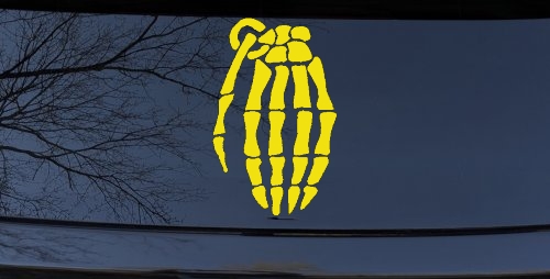 Skeleton Hand Grenade Skulls Car or Truck Window Decal Sticker