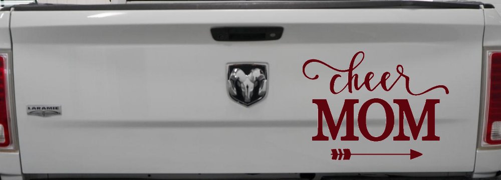 Cheer Mom Arrow Car or Truck Window Decal Sticker