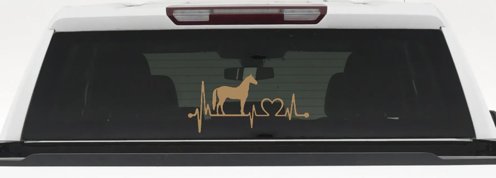 Horse Heart Heartbeat Lifeline Love Car or Truck Window Decal Sticker