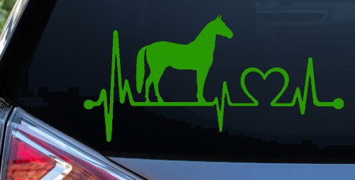 Horse Heart Heartbeat Lifeline Love Car or Truck Window Decal Sticker