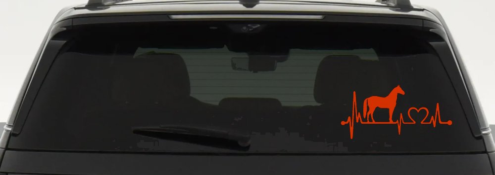 Horse Heart Heartbeat Lifeline Love Car or Truck Window Decal Sticker