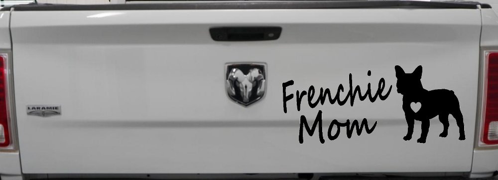 Frenchie Mom French Bulldog Heart Love Car or Truck Window Decal Sticker