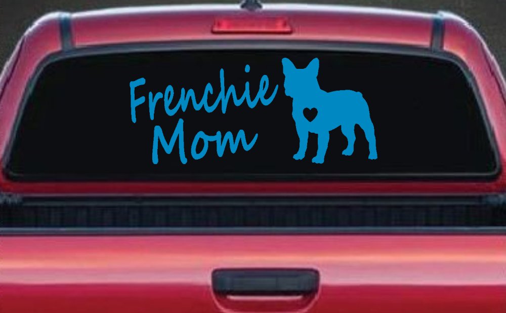 Frenchie Mom French Bulldog Heart Love Car or Truck Window Decal Sticker