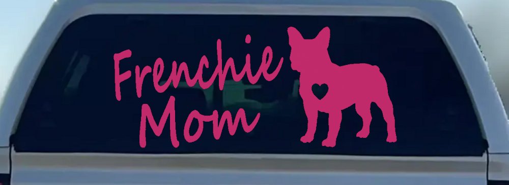 Frenchie Mom French Bulldog Heart Love Car or Truck Window Decal Sticker