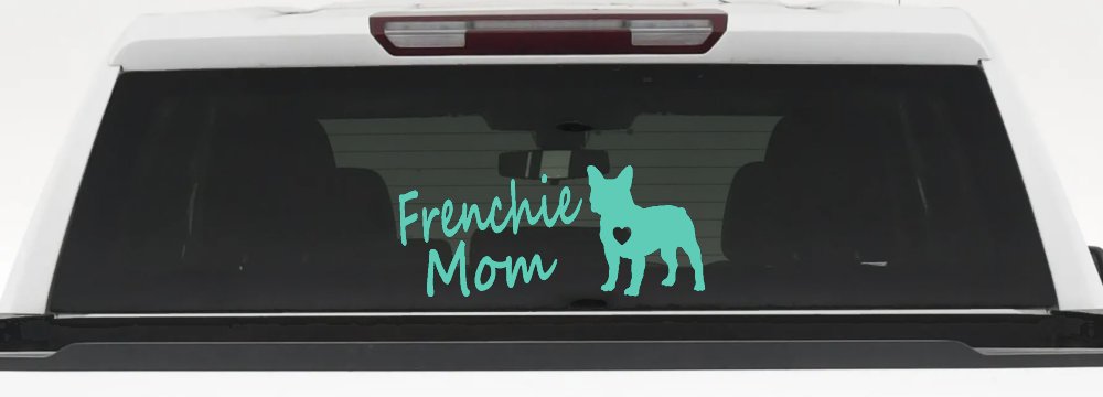 Frenchie Mom French Bulldog Heart Love Car or Truck Window Decal Sticker
